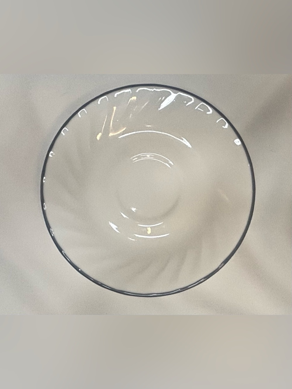 VTG Corelle Blue Velvet Swirl Saucer Plates Replacement 6.25" Set of 6 Vitrelle